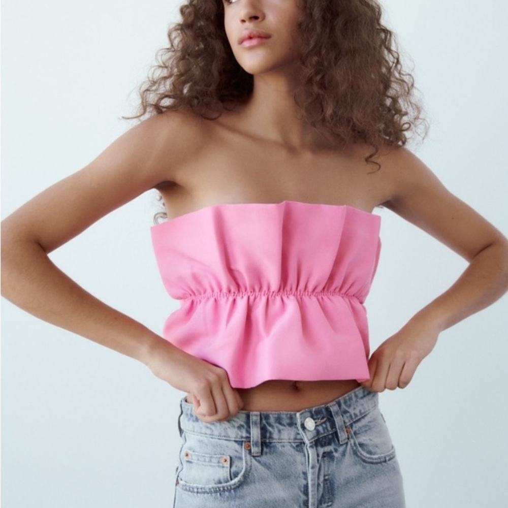 Zara Pink Tube Top